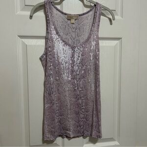 Michael Kors Lavender Sequin Tank Top